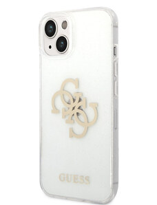 Guess TPU Big 4G Full Glitter Zadný Kryt pre iPhone 14 Plus transparentná GUHCP14MPCUGL4GTR