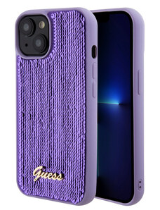 Guess Sequin Script Logo Case for iPhone 15 Plus violett GUHCP15MPSFDGSU