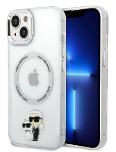 Karl Lagerfeld IML Karl and Choupette NFT MagSafe Case for iPhone 15 Plus transparent KLHMP15MHNKCIT
