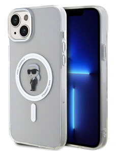 Karl Lagerfeld IML Ikonik MagSafe Case for iPhone 15 Plus transparent KLHMP15MHFCKNOT