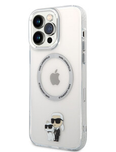 Karl Lagerfeld IML Karl and Choupette NFT MagSafe puzdro pre iPhone 13 Pro Max transparentná KLHMP13XHNKCIT