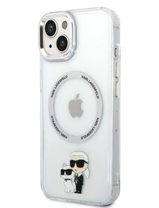 Karl Lagerfeld IML Karl and Choupette NFT MagSafe Case for iPhone 13 transparent KLHMP13MHNKCIT