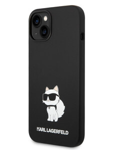 Karl Lagerfeld Liquid Silicone Choupette NFT puzdro pre iPhone 14 Plus čierna KLHCP14MSNCHBCK