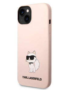 Karl Lagerfeld Liquid Silicone Choupette NFT puzdro pre iPhone 14 Plus ružová KLHCP14MSNCHBCP