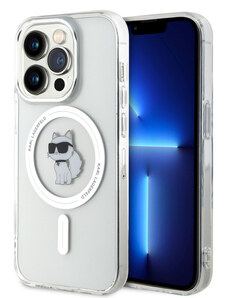 Karl Lagerfeld IML Choupette MagSafe puzdro pre iPhone 15 Pro transparentná KLHMP15LHFCCNOT