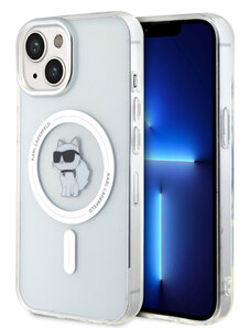 Karl Lagerfeld IML Chúpette MagSafe puzdro pre iPhone 15 transparentná KLHMP15SHFCCNOT