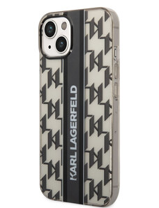 Karl Lagerfeld Monogram Vertical Stripe Case for iPhone 14 Plus schwarz KLHCP14MHKLSPCK