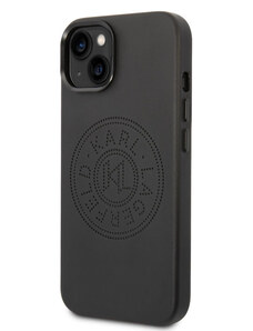 Karl Lagerfeld PU Leather Perforated Logo puzdro pre iPhone 14 Plus čierna KLHCP14MFWHK