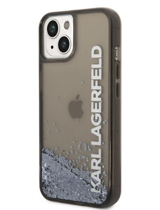 Karl Lagerfeld Translucent Liquid Glitter puzdro pre iPhone 14 Plus čierna KLHCP14MLCKVK