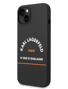 Karl Lagerfeld Rue St Guillaume Zadný Kryt pre iPhone 14 Plus čierna KLHCP14MSRSGHLK