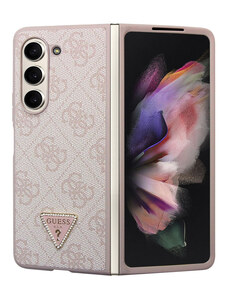 Guess 4G PU Leather Triangle Case for Samsung Galaxy Z Fold 5 pink GUHCZFD5P4TDPP