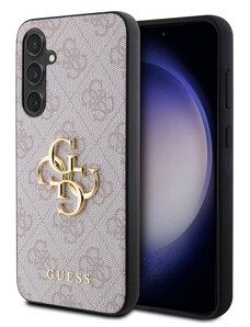 Guess PU 4G Metal Logo puzdro pre Samsung Galaxy S23 FE ružová GUHCS23FE4GMGPI