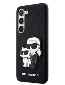 Karl Lagerfeld PU Saffiano Karl and Choupette NFT Case for Samsung Galaxy S23 schwarz KLHCS23SSANKCPK