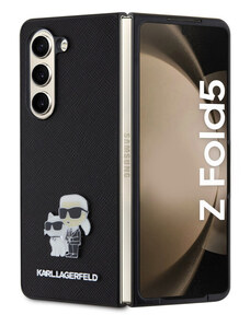 Karl Lagerfeld PU Saffiano Karl and Choupette NFT puzdro pre Samsung Galaxy Z Fold 5 čierna KLHCZFD5SAKCNPK