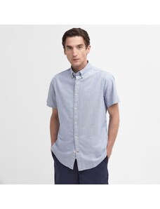 Barbour Oxford Short Sleeve Tailored Shirt — Dark Denim