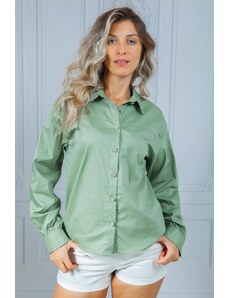 MANANA FASHION Dámska elegantná košeľa MADAM zelená.