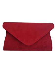 Katrin's Fashion Spoločenská červená listová kabelka