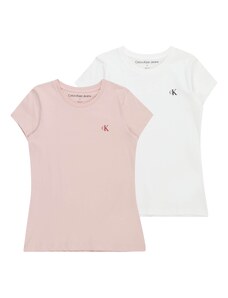 Calvin Klein Jeans Tričko ružová / čerešňová / čierna / biela