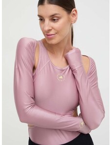 Body adidas by Stella McCartney dámske, ružová farba, IN3659