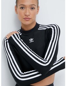 Tričko s dlhým rukávom adidas Originals dámske, čierna farba, IU2428