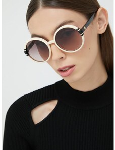 Slnečné okuliare Gucci dámske, biela farba