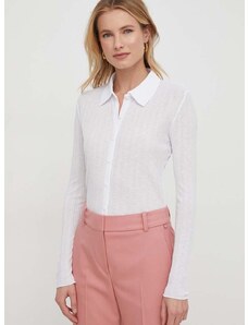 Košeľa Calvin Klein Jeans dámska,biela farba,regular,s klasickým golierom,J20J223095