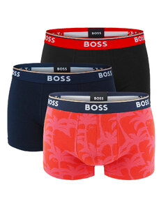 BOSS - boxerky 3PACK cotton stretch power design palm & dark color combo - limitovaná fashion edícia (HUGO BOSS)