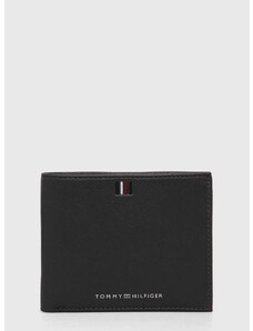 Kožená peňaženka Tommy Hilfiger pánsky,šedá farba,AM0AM11855