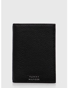 Kožená peňaženka Tommy Hilfiger pánsky,čierna farba,AM0AM12191