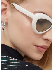 Slnečné okuliare Moschino dámske, biela farba, MOS163/S