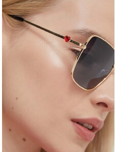 Slnečné okuliare Love Moschino dámske, zlatá farba, MOL075/S