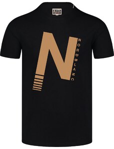 Nordblanc Čierne pánske bavlnené tričko CAPITAL