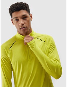 4F Pánske rýchloschnúce bežecké tričko s dlhým rukávom - zelené