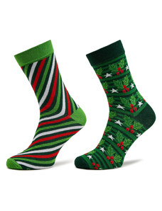 Súprava 2 párov vysokých dámskych ponožiek Rainbow Socks