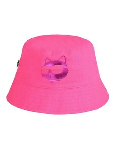 Detský bavlnený klobúk Karl Lagerfeld ružová farba, bavlnený