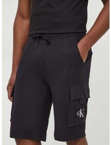 Šortky Calvin Klein Jeans pánske, čierna farba, J30J325136