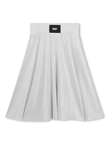 Dievčenská sukňa Dkny šedá farba, midi, áčkový strih