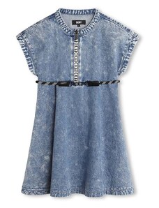 Dievčenské rifľové šaty Dkny mini, áčkový strih