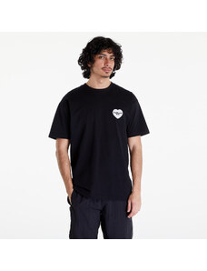 Pánske tričko Carhartt WIP S/S Heart Bandana T-Shirt UNISEX Black/ White Stone Washed