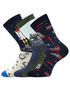 BOMA ponožky 057-21-43 15/XV mix B - chlapci 3 páry 25-29 120679