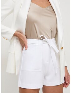 Šortky Guess VALENTINA dámske, biela farba, jednofarebné, vysoký pás, W2GD52 WG6X2