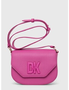 Kožená kabelka Dkny ružová farba, R41EKC54
