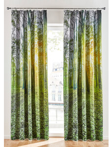 bonprix Zatemňovací záves s potlačou lesa (1 ks), farba zelená, rozm. v/š: 145/140 cm