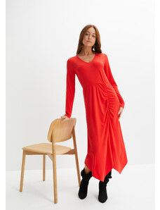 bonprix Midi šaty s recylkovaným polyesterom, farba červená, rozm. 40/42