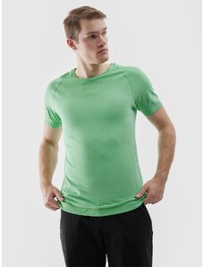 4F Pánske bezšvové bežecké tričko na trail running - zelené