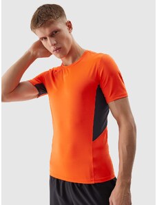4F Pánske slim tréningové tričko z recyklovaných materiálov - oranžové