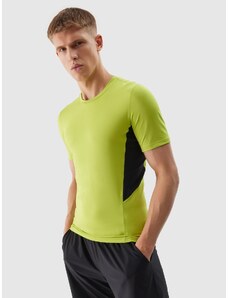 4F Pánske slim tréningové tričko z recyklovaných materiálov - šťavnato zelené