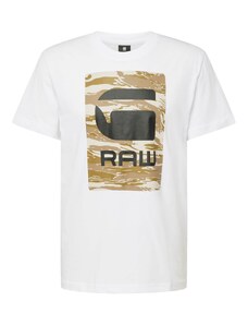 G-Star RAW Tričko pueblo / kapučíno / čierna / biela