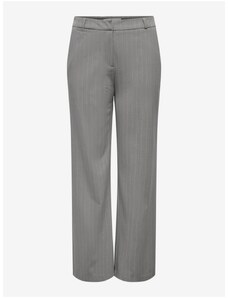 Women's grey striped trousers ONLY Brie - Ladies