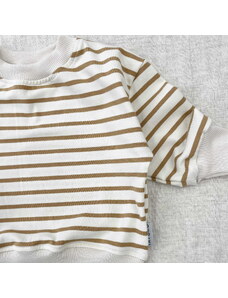 ZuMa Style Chlapčenské pruhované tričko - 110, Biela